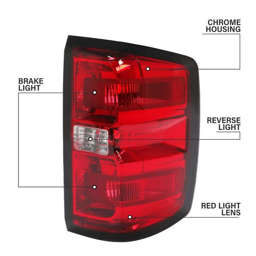 Tail Light Brake Lamp Passenger Side For Chevy Silverado 1500 2014-2019 2018 DOT
