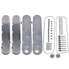 2Pcs Aluminum finned Valve Covers w/ Coil Mounts 241-181 For Chevy LS - Polished