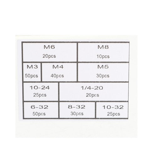 Metric M3-M8 + SAE 6-32-1/4-20 Aluminum Rivet Nut Rivnut Nutsert Kit 300Pcs