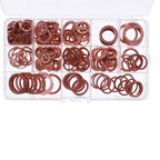 Solid Copper Crush Washers Seal Sealing Flat O-Ring Gaskets Assorted 280Pcs/Kit