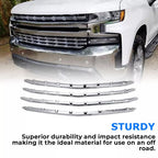 Snap On Chrome Grille Trim Molding Covers for 19 21 Chevy Silverado 1500 LT RST