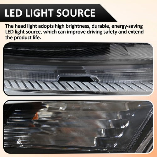 Halogen Headlight LED DRL Left Driver Side for 2022 2023 Toyota RAV4 XLE