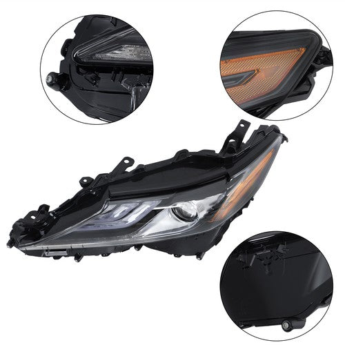 Full LED Black For Toyota Camry XSE XLE 2021 2022 Driver Left Headlight Assembly