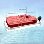 Boat Cover Waterproof Trailerable Pontoon Fabric Gray 21-24FT