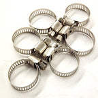 3/8"-1/2"Adjustable Stainless Steel Drive Hose Clamps Fuel Line Worm Clip 50pcs