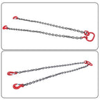 Double Legs Lifting Chain Sling 3/8"x 5' w/ Grab Hook 4Ton/8800lbs Capacity G80