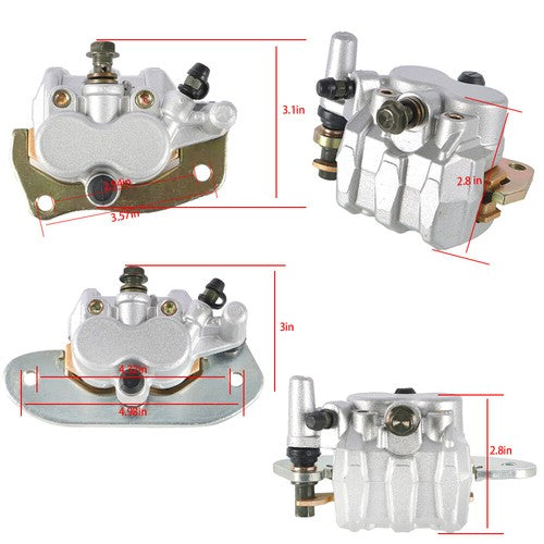 Front & Rear Brake Calipers Set For Yamaha Rhino 700 YXR700 With Pads 2008-2013
