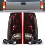 Tail Lights Brake Lamps with Bulbs for 2003-2006 Chevy Silverado 1500 2500 3500 HD