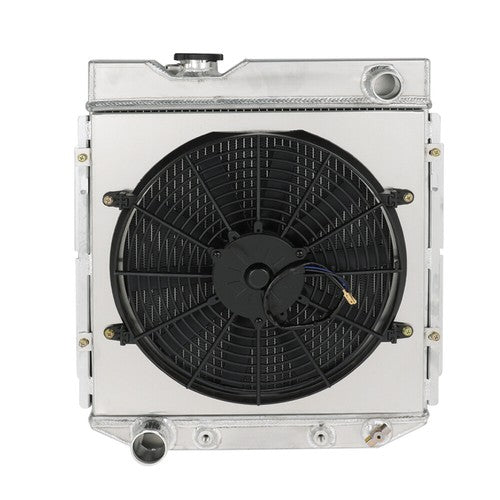 For 1960-1965 Ford Falcon Ranchero V8 3 Row Radiator+Shroud+Electric Fan+Relay