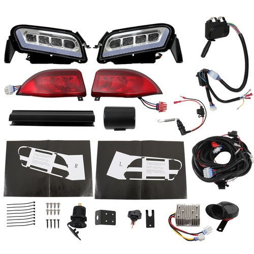 New For Club Car Tempo Golf Cart  LED Headlight & Tail Light Kit 2018+