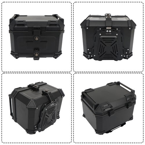 45L Motorcycle Rear Tour Box Top Case with Security Lock Helmet Case Waterproof