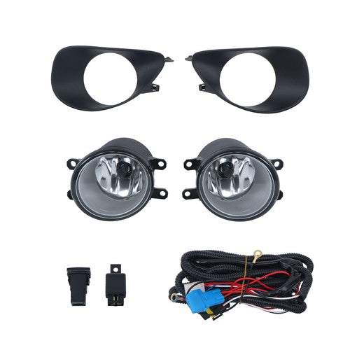 Clear For Toyota Yaris Hatchback 2006-2008 Fog Light Lamp Assembly W/Black Bezel