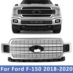 JL3Z-8200-RA Brushed Stain Aluminum Front Upper Grille for Ford F-150 2018-2020