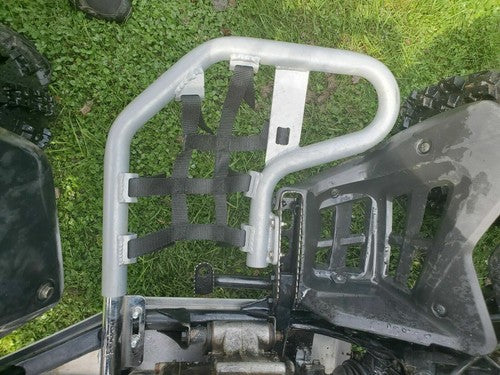 Pair of Nerf Bars Silver bar Black nets Aluminum For Honda TRX 250EX 250X 01-24