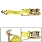 6-Pack 2" x 15' 5000 lbs Ratchet Straps With J Hook Heavy Duty Tie Downs