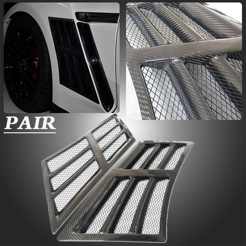 Carbon Fiber Front Fender Side Grille Pair for 2008-2023 for Nissan GT-R R35