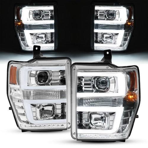 Pair LED Projector Headlights Headlamps for 2008 2009 2010 Ford F250 F350 F450