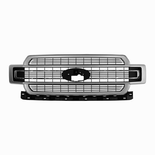 Ingot Silver Front Bumper Grille Grill for 2018-2020 for Ford F-150 Limited