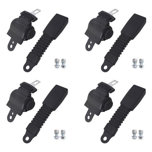 4Sets 42" Golf Cart Seat Belts Lap Set Retractable Fits For EZGO/Yamaha/Club Car