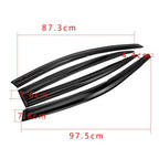 Fit For 2008-12 Honda Accord Sedan Window Visors Deflector Guard NEW Visor Guard