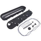 GM LS Black Cast Aluminum Valve Covers w/Coil Mounts For LS1 LS2 LS3 5.3 6.0 6.2