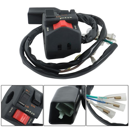 For Honda ATC 350X 1986 SWITCH KILL/LIGHT/HI/LOW/ON/OFF Black