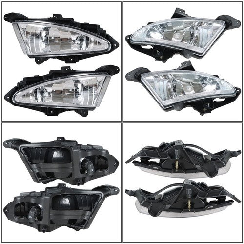 L+R Bumper Clear Fog Light Assembly For 07-10 Hyundai Elantra Sedan 4-Door 2.0L