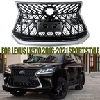 Front Upper Grille Chrome Sport Style for 2016-2021 for Lexus LX570 Luxury