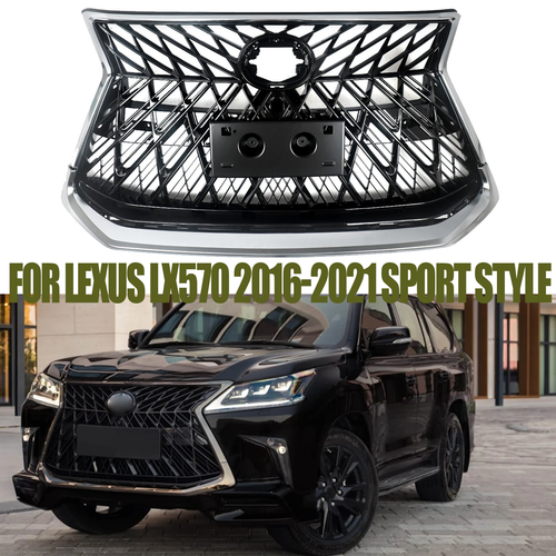 Front Upper Grille Chrome Sport Style for 2016-2021 for Lexus LX570 Luxury