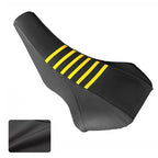 Black Yellow Ribs PVC Multi Grip Seat Cover for Suzuki Z400 LTZ 400 2003 2009