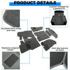 6 Pieces Full Set Carpet Kit Floor Mat Gray for Jeep Wrangler TJ 97 06