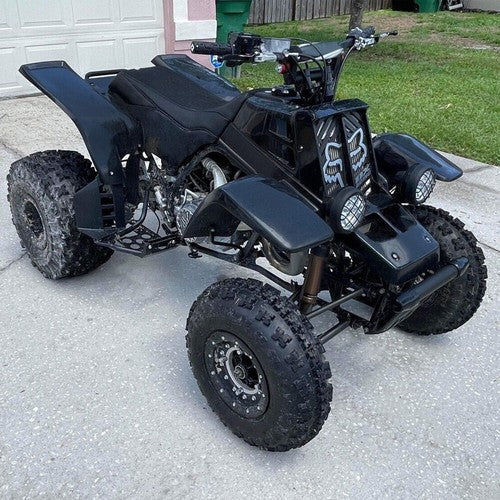 Black Heel Guards Footrest For 1987-2006 Yamaha Banshee LH+RH Nerf Bars
