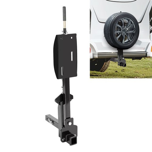 Spare Tire Carrier With 2 Inch Receiver For 16 To 24.5 Inch Wheels