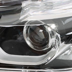 Halogen W/LED DRL Headlights For 16-17 Honda Accord Chrome Driver+Passenger Pair