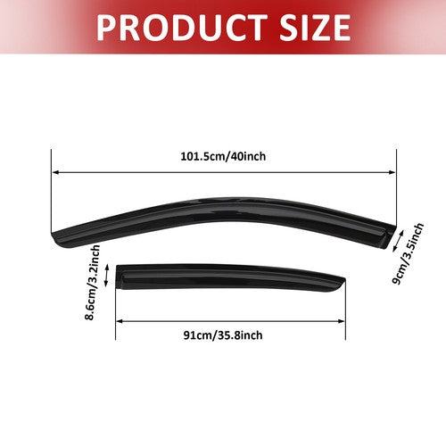 Window Vent Visor Sun Rain Guard Gloss Black 4PCS for 2008-2012 for Honda Accord