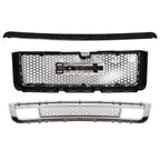 Upper Lower Grille Hood Molding Chrome for 2007-13 GMC Sierra 1500 Denali Pickup