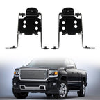 Black Fit For 2011-2014 GMC Sierra 2500/3500 HD Front Bumper Bracket 2 Pc LH&RH