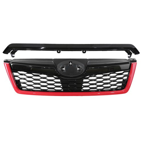 Front Grille Bumper Grill ABS Red Trim for Subaru Forester 2014-2018 STI Style