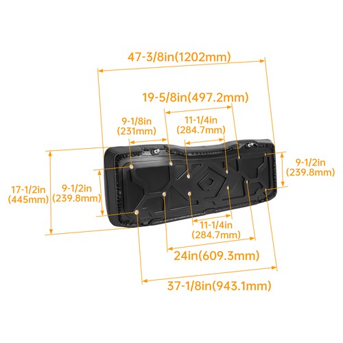 Black Bottom Seat Cushion for Polaris Ranger 500 Ranger 570 2016 19 2686670 070