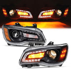 For 2011 2023 Chrysler 300 Black LED DRL Projector Headlights with Bulbs Left Right