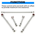 Rear Upper Lower Track Bar Control Arm Lift Kit for Toyota FJ Cruiser 2003-2009