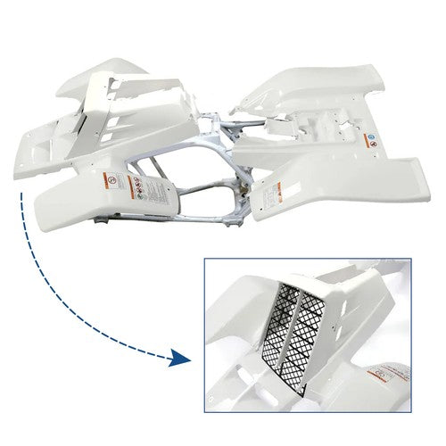 White Fenders Gas Tank Plastics Kits Grill for Yamaha Banshee 350 YFZ350
