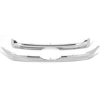 Front Upper Center Grille Trim Grill Chrome Set for 2011-2014 Ford Edge 2 Pcs