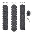 30 PCS 2 Inch Mixed Curved Roll Lock Quick Change Sanding Discs 40/60/80 Grit