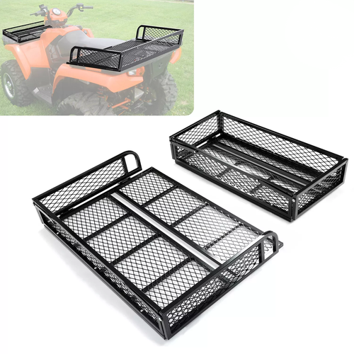 Universal For ATV Front&Rear Drop Cargo Basket Rack Storage Carrier Hauler 2 PCS