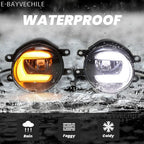 LED Fog Lights DRL Clear Lens Turn Signal w/Wiring for 2009 2010 Toyota Corolla