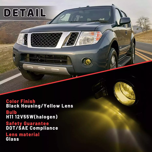 2P Fog Light for 2010-2019 for Nissan Frontier 2005-2015 for Nissan Xterra