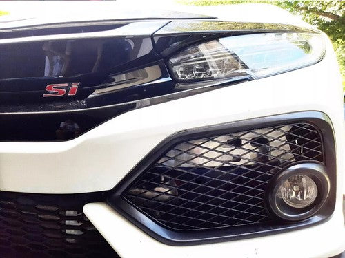 Fog Light Lamp Covers Fit 2017-2021 for Honda Civic Type R Black Open Mesh
