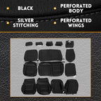 For 14-2018 Chevy Silverado LT DOUBLE Cab Full Set Seat Cover Black Replacement