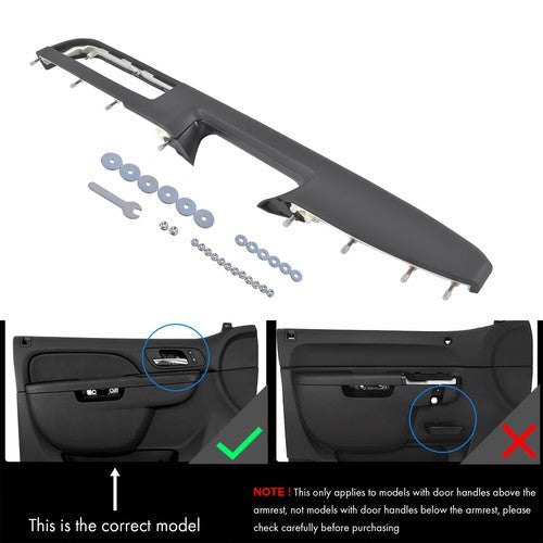 Front Driver Side Door Armrest Repair Black for Chevrolet Tahoe Silverado 10-14
